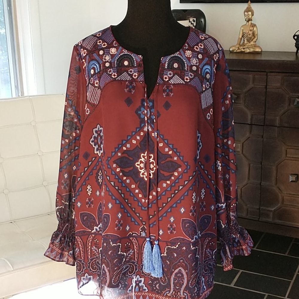 Colleen Lopez Embroidered Blouse
